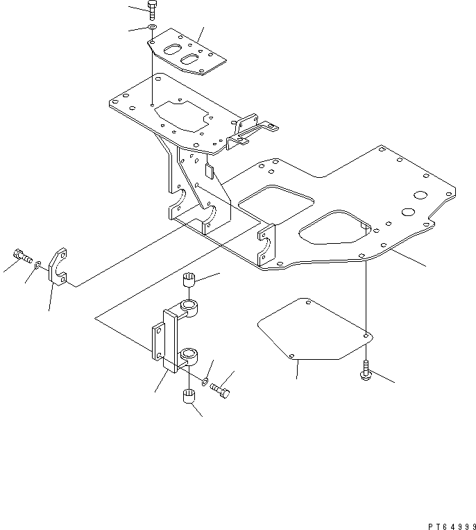 Excavators Komatsu / PC20MRX-1 S/N 10001-UP (KUE Spec.)(pc20mrxc) / MAIN CONTROL (VALVE BRACKET)(210560 : K1111-01B0)