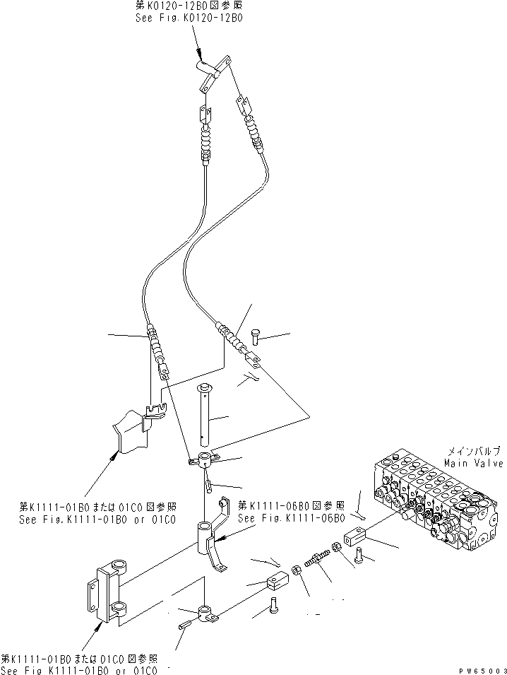 Excavators Komatsu / PC20MRX-1 S/N 10001-UP (KUE Spec.)(pc20mrxc) / MAIN CONTROL (BLADE)(210600 : K1111-05B0)