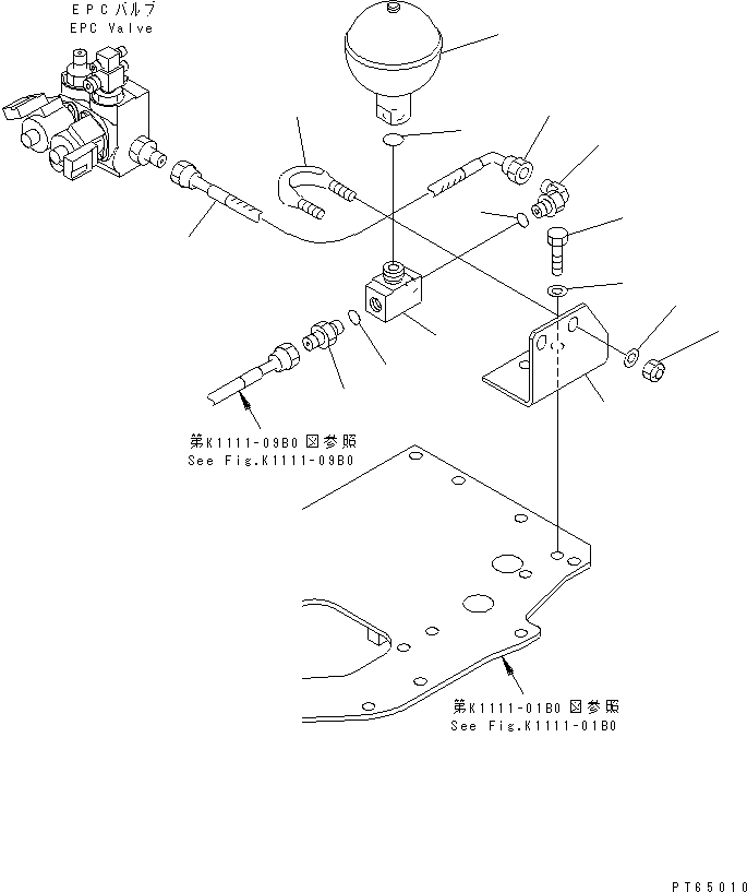 Excavators Komatsu / PC20MRX-1 S/N 10001-UP (KUE Spec.)(pc20mrxc) / MAIN CONTROL (ACCUMULATOR)(210670 : K1111-12B0)