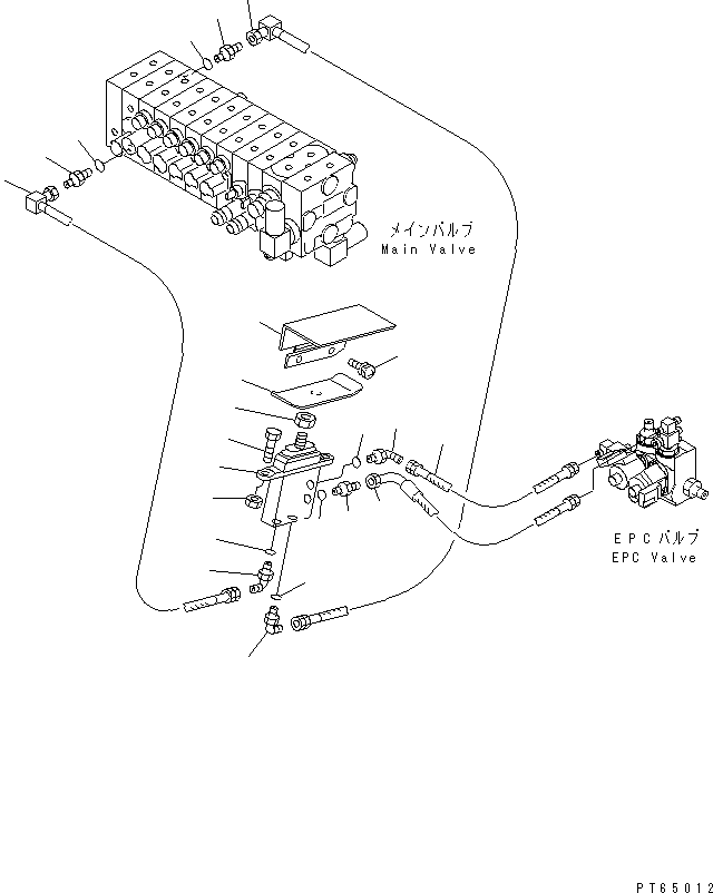 Excavators Komatsu / PC20MRX-1 S/N 10001-UP (KUE Spec.)(pc20mrxc) / MAIN CONTROL (P.P.C. VALVE AND RELATED PARTS)(210690 : K1111-14B0)