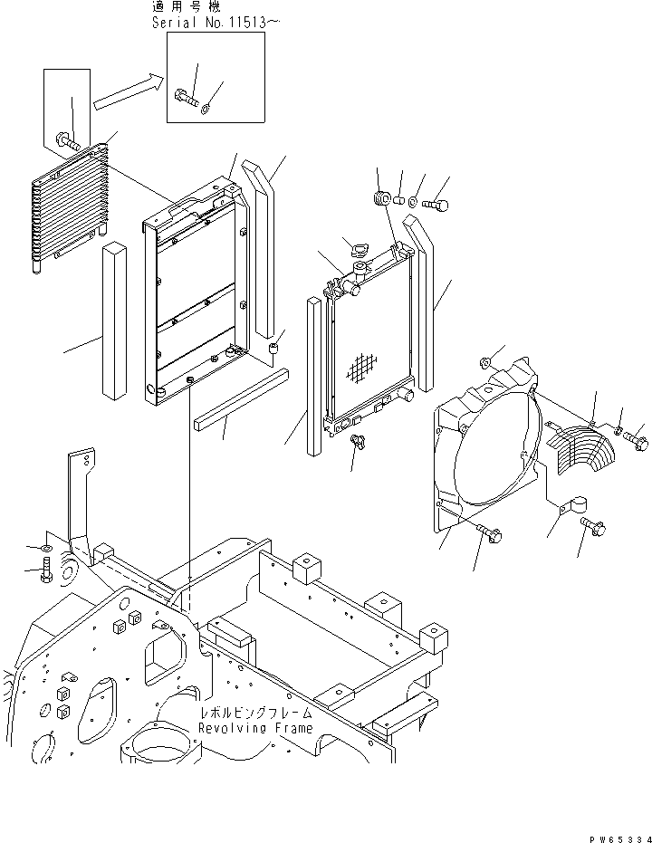 Excavators Komatsu / PC20UU-3 S/N 10001-UP(pc20uu-r) / COOLING (RADIATOR INNER PARTS AND MOUNTING PARTS)(060010 : C0100-01A0)