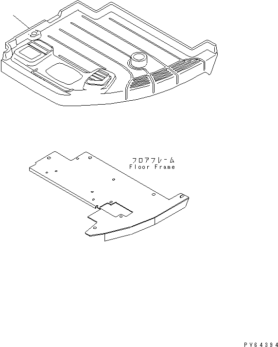 Excavators Komatsu / PC20UU-3 S/N 10001-UP(pc20uu-r) / FLOOR MAT (FOR CANOPY)(210020 : K0310-01A0)