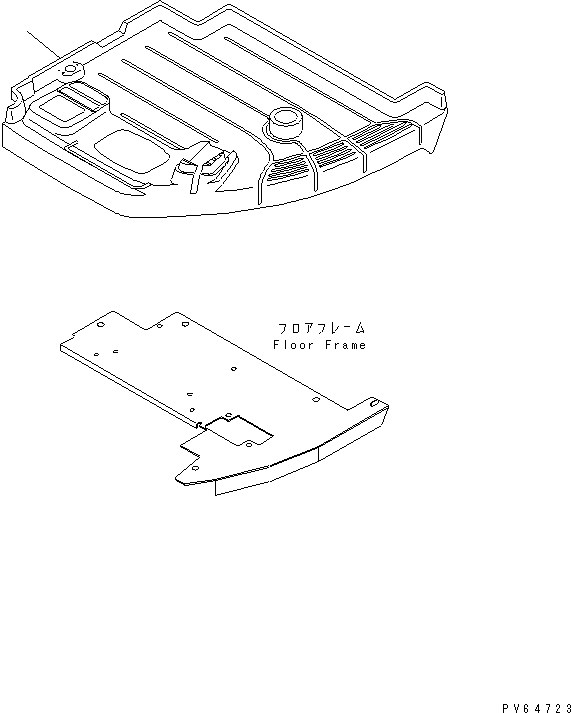 Excavators Komatsu / PC20UU-3 S/N 10001-UP(pc20uu-r) / FLOOR MAT (FOR CANOPY) (FOR BREAKER)(210040 : K0310-01A2)