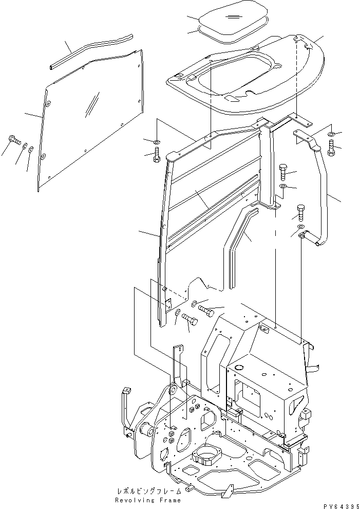 Excavators Komatsu / PC20UU-3 S/N 10001-UP(pc20uu-r) / CANOPY(210050 : K0410-01A0)