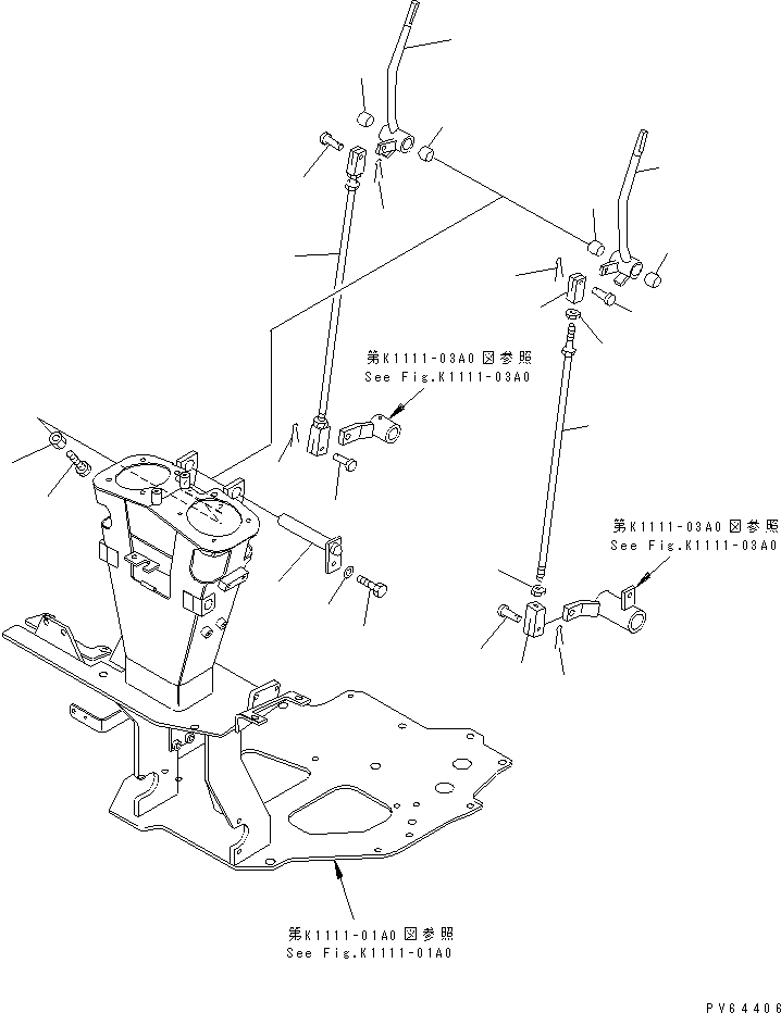Excavators Komatsu / PC20UU-3 S/N 10001-UP(pc20uu-r) / MAIN CONTROL (TRAVEL) (1/2)(210120 : K1111-02A0)