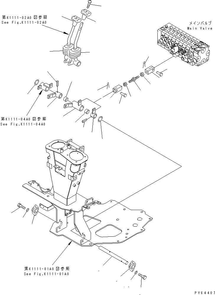 Excavators Komatsu / PC20UU-3 S/N 10001-UP(pc20uu-r) / MAIN CONTROL (TRAVEL) (2/2)(210130 : K1111-03A0)