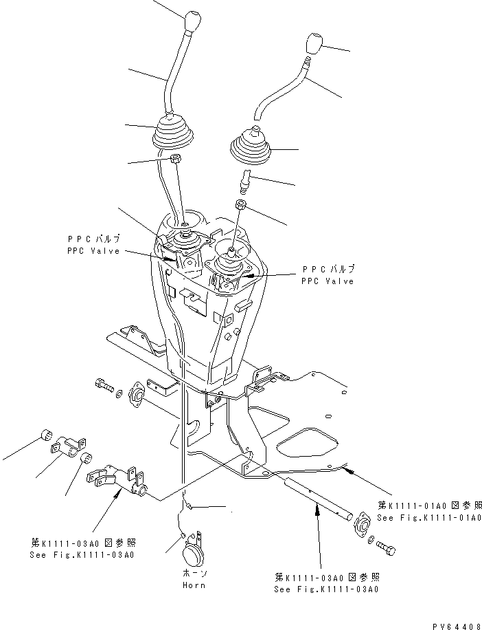 Excavators Komatsu / PC20UU-3 S/N 10001-UP(pc20uu-r) / MAIN CONTROL (WORK EQUIPMENT)(210140 : K1111-04A0)