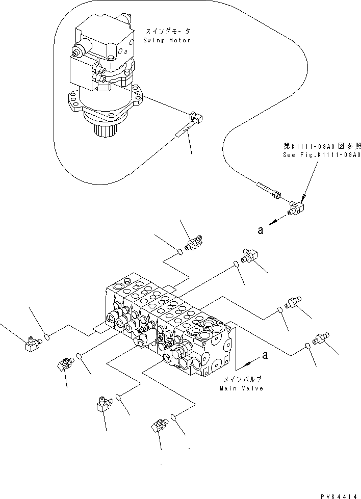 Excavators Komatsu / PC20UU-3 S/N 10001-UP(pc20uu-r) / MAIN CONTROL (MAIN CONTROL VALVE CONNECTING PARTS ? 2/2)(210200 : K1111-10A0)
