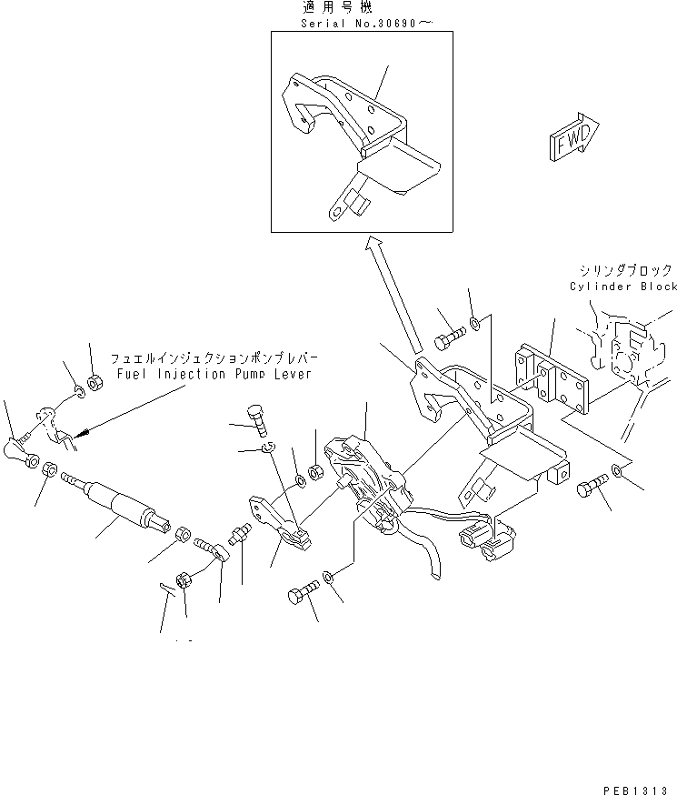 Excavators Komatsu / PC210-6-A1 S/N 30001-UP(pc210-2r) / FUEL CONTROL(#30441-30915)(030060 : B0400-01A1)