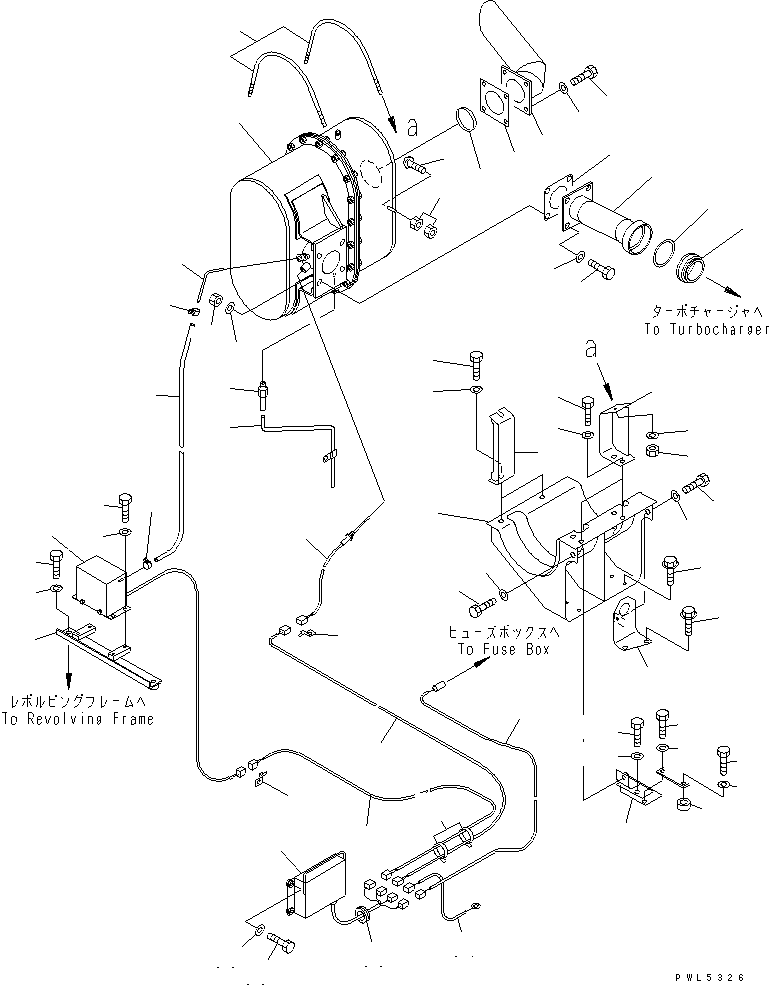 Excavators Komatsu / PC210-6 S/N 30001-UP(pc210-6r) / CERAMIC MUFFLER(#31638-)(030150 : B0300-01A0D)