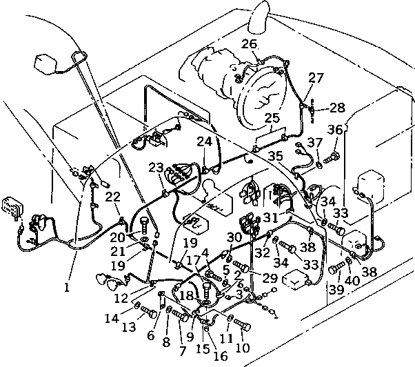 Excavators Komatsu / PC210-6 S/N 30001-UP(pc210-6r) / WIRING (MAIN HARNESS) (AUTO GREASE SUPPLY SYSTEM)(#30500-30915)(120160 : E0200-02A1A)