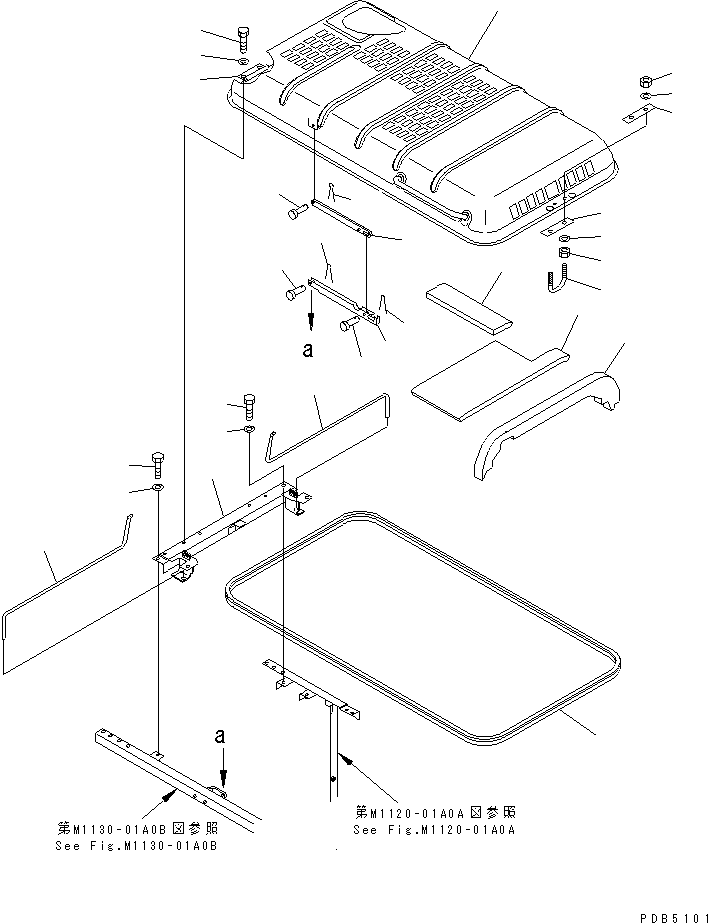 Excavators Komatsu / PC210-6 S/N 30001-UP(pc210-6r) / HOOD(#30916-30979)(240020 : M1110-01A0A)