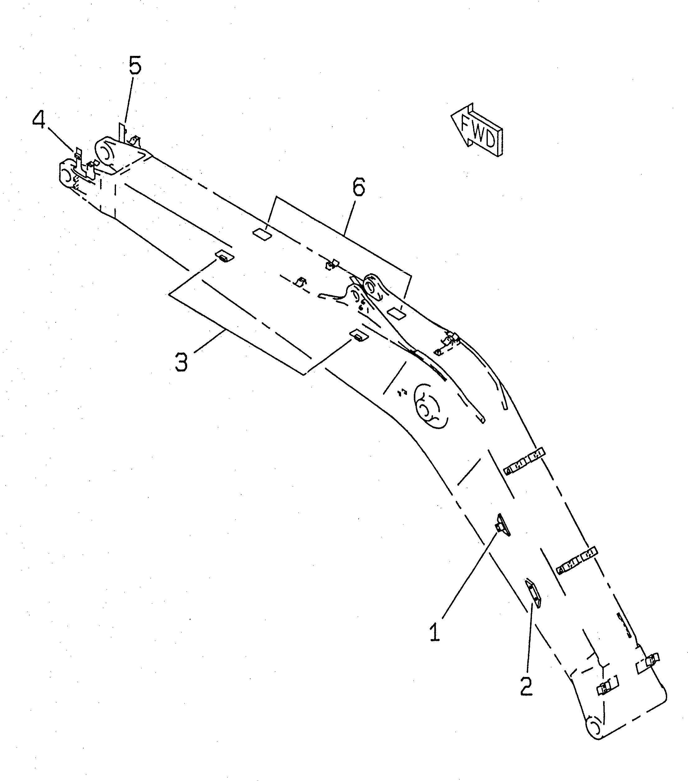 Excavators Komatsu / PC210-6 S/N 30001-UP(pc210-6r) / BOOM (ADDITIONAL PARTS FOR ADDITIONAL PIPING)(#30001-31179)(360070 : T1110-01A5)