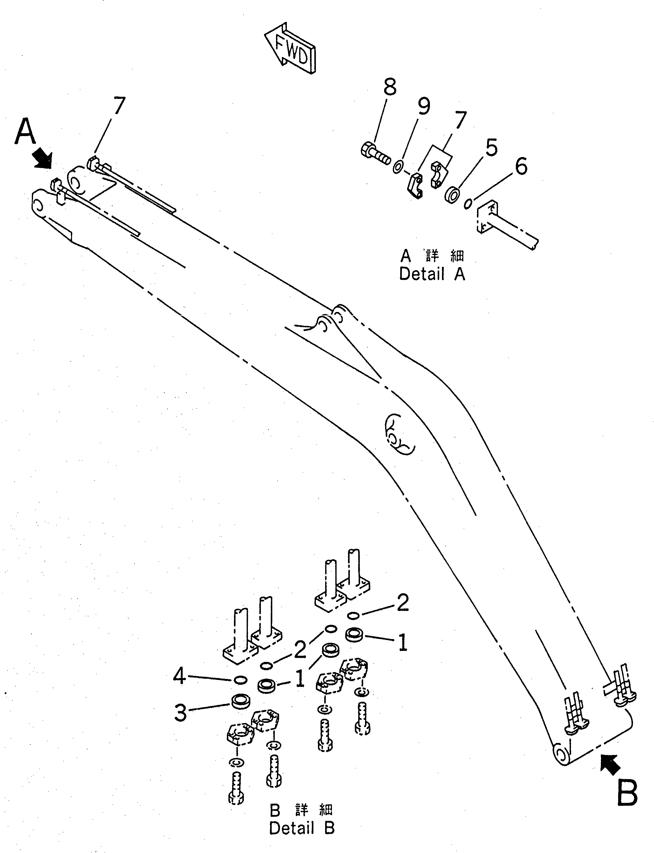 Excavators Komatsu / PC210-6 S/N 30001-UP(pc210-6r) / BOOM (BLIND PARTS ) (FOR COMPONENT)(360260 : T1110-06A2)
