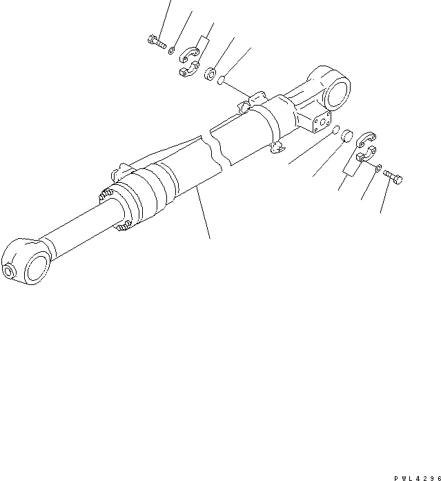 Excavators Komatsu / PC210-6 S/N 30001-UP(pc210-6r) / BUCKET CYLINDER (FOR COMPONENT SHIPPING)(#31696-)(360900 : T1220-01A1A)