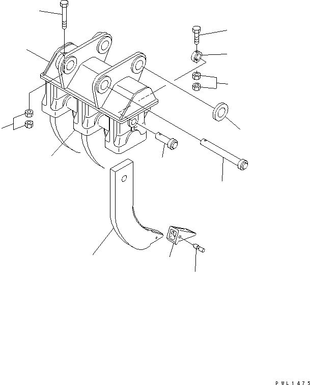 Excavators Komatsu / PC210-6 S/N 30001-UP(pc210-6r) / THREE SHANK RIPPER(360940 : T1510-01A2)
