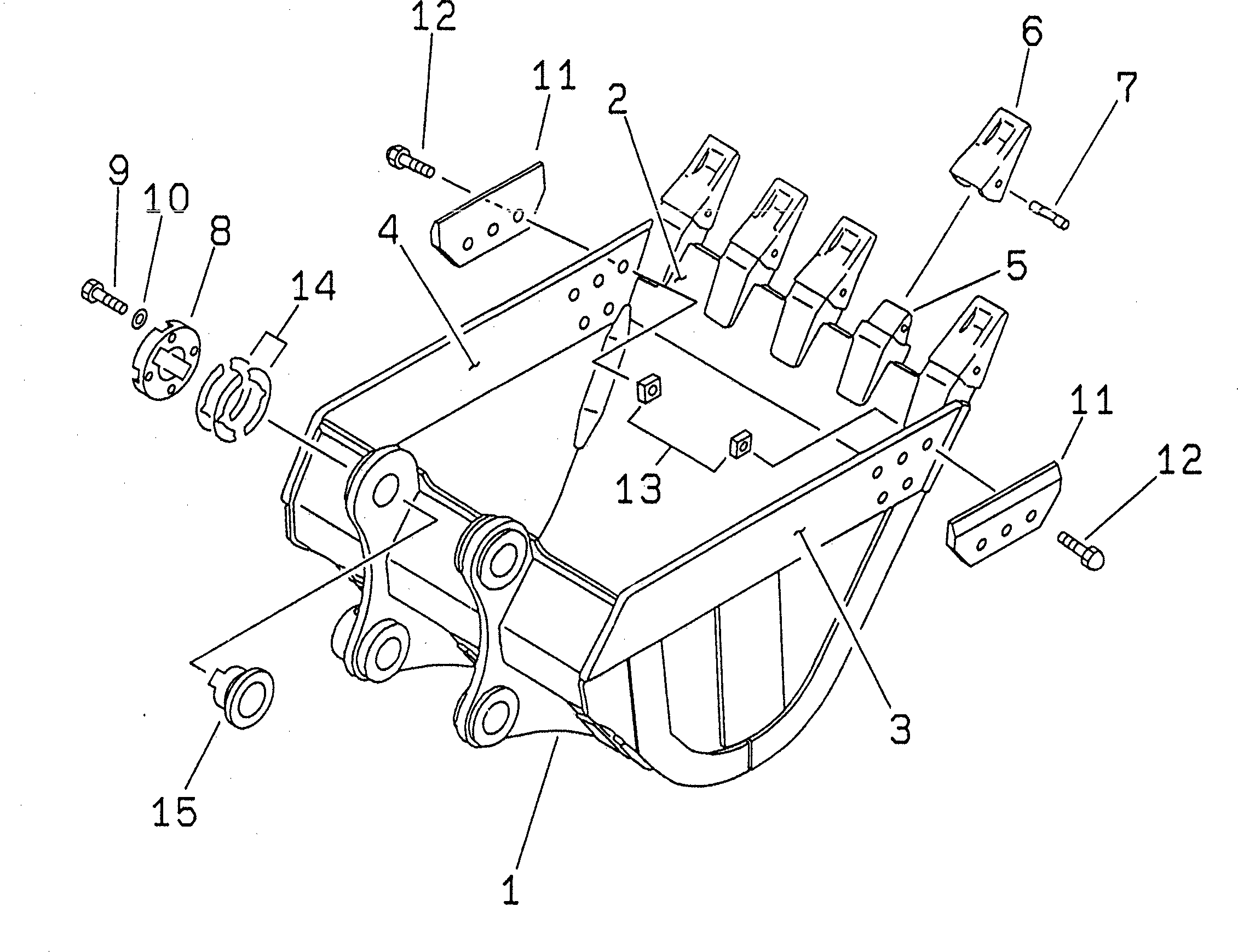 Excavators Komatsu / PC210-6 S/N 30001-UP(pc210-6r) / ROCK BUCKET ? 0.8M3 (CECE 0.7M3)(360960 : T1510-01A4)