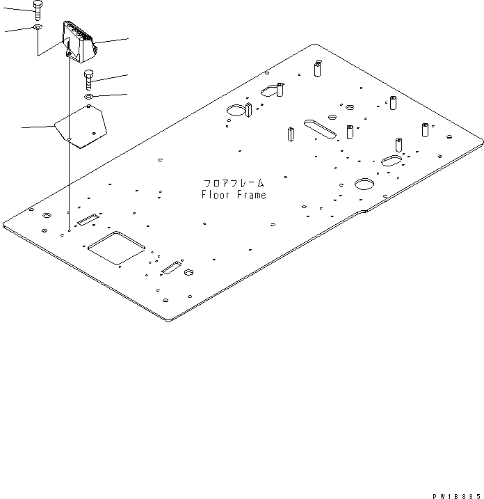 Excavators Komatsu / PC210LC-7K S/N K40001-UP(pc210l1u) / FLOOR FRAME (FOOT REST) (R.H.) (#K40001-K41726)(007048 : K1110-04A0)