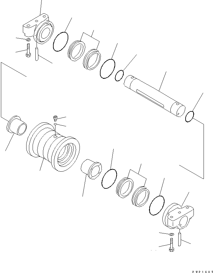 Excavators Komatsu / PC210LC-7K S/N K40001-UP(pc210l1u) / TRACK ROLLER (FOR 2-PIECE BOOM)(011007 : R0200-01A3)