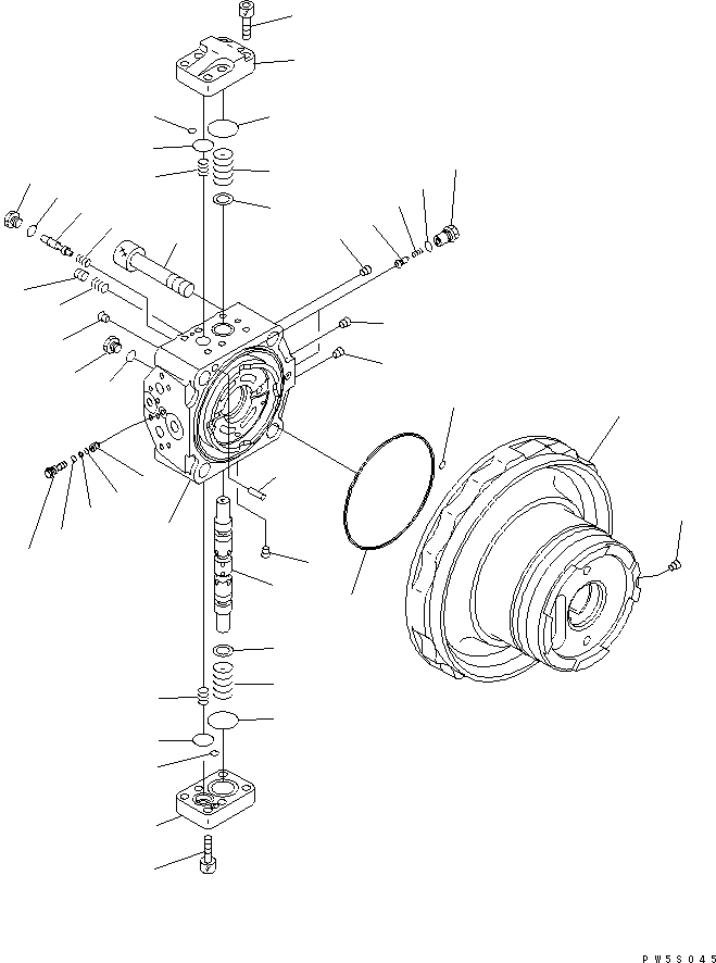 Excavators Komatsu / PC210LC-7K S/N K40001-UP(pc210l1u) / TRAVEL MOTOR (1/3)(016032 : Y1641-01A0)