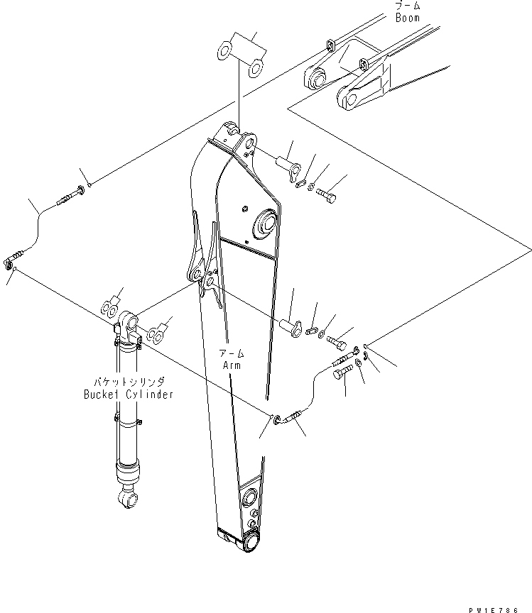 Excavators Komatsu / PC210LC-7-DA S/N 40001-UP(pc210l2r) / ARM LESS(360240 : T1200-01A4)