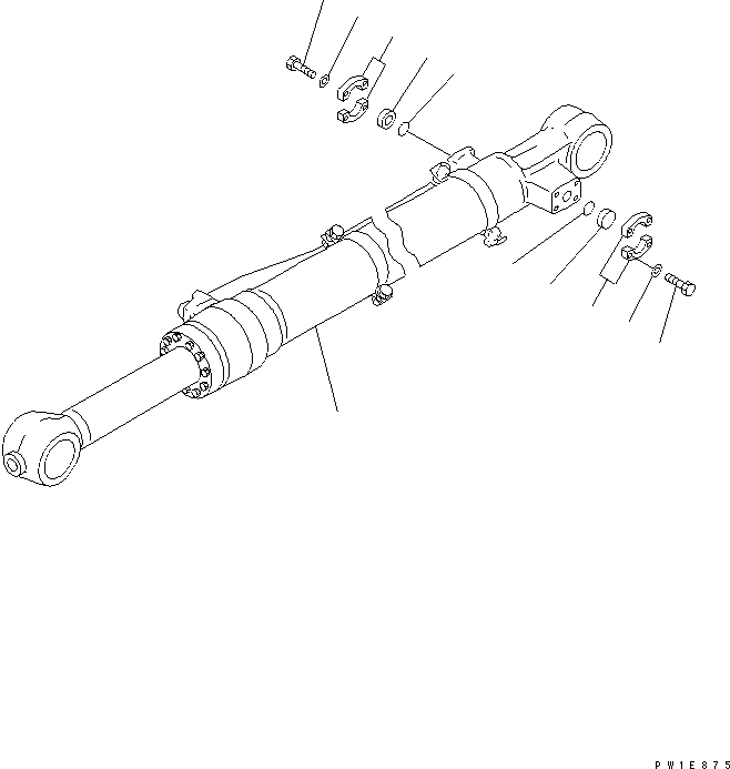 Excavators Komatsu / PC210LC-7-DA S/N 40001-UP(pc210l2r) / BUCKET CYLINDER KIT (DEMOLITION SPEC.)(360370 : T1220-01A1)