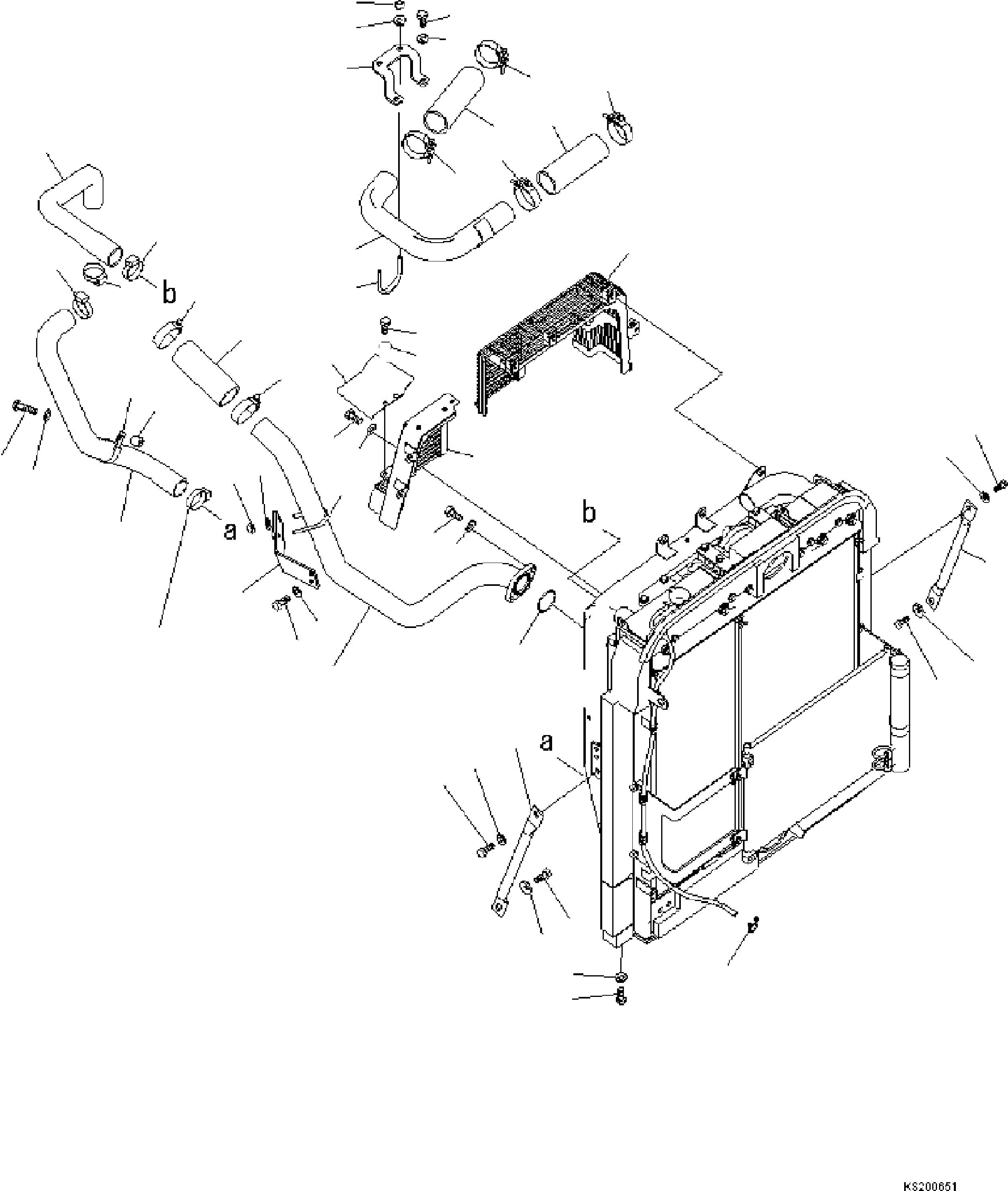 Excavators Komatsu / PC210LC-8K S/N K50001-UP(pc210l2u) / COOLING (AFTER COOLER PIPING) (#K52914 -)(002006 : C0100-05A1)