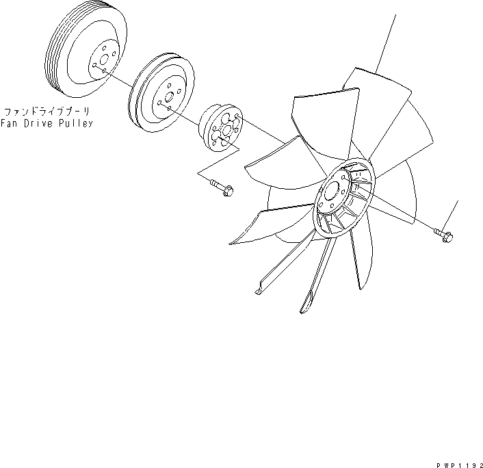 Excavators Komatsu / PC210LC-8K S/N K50001-UP(pc210l2u) / COOLING FAN(002007 : C0200-01A0)