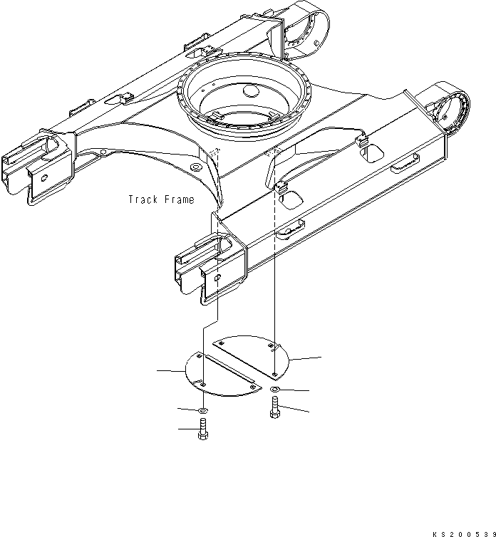 Excavators Komatsu / PC210LC-8K S/N K50001-UP(pc210l2u) / UNDER COVER (FOR TRACK FRAME)(012015 : R1140-01A0)