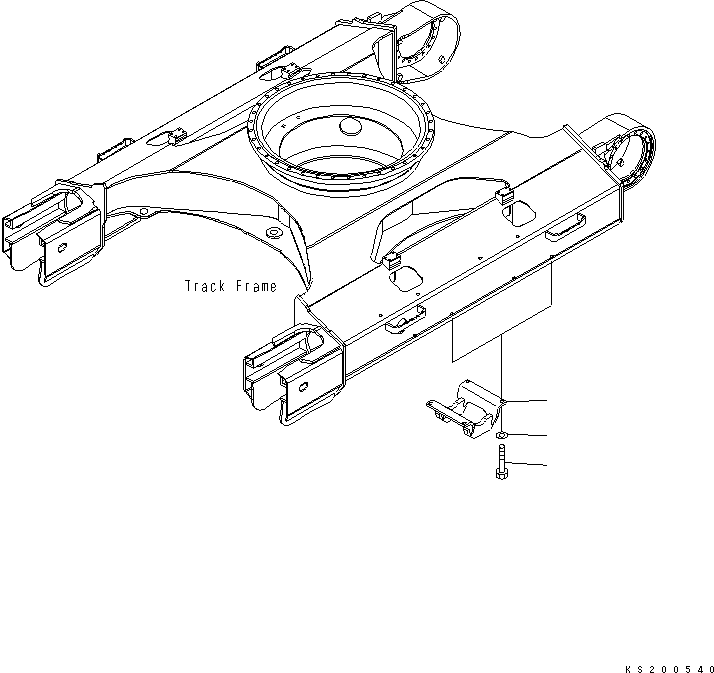 Excavators Komatsu / PC210LC-8K S/N K50001-UP(pc210l2u) / CENTER TRACK ROLLER GUARD (LC) (NLC)(012017 : R1200-01A1)