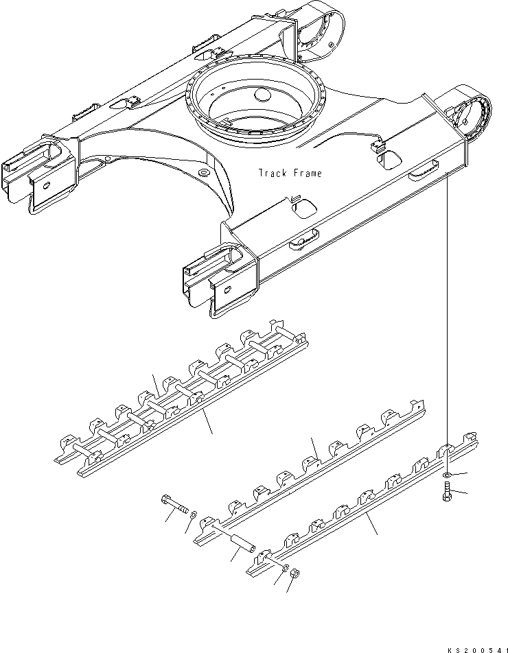 Excavators Komatsu / PC210LC-8K S/N K50001-UP(pc210l2u) / TRACK FULL ROLLER GUARD(012018 : R1200-01A2)