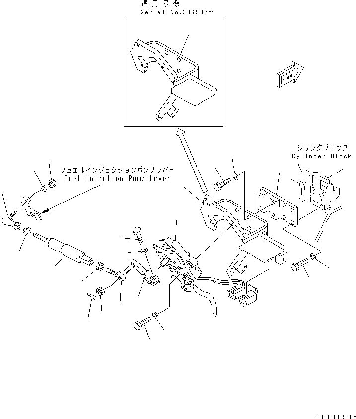 Excavators Komatsu / PC210LC-6 S/N 30001-UP(pc210lcc) / FUEL CONTROL(#30001-30915)(030110 : B0400-01A0)