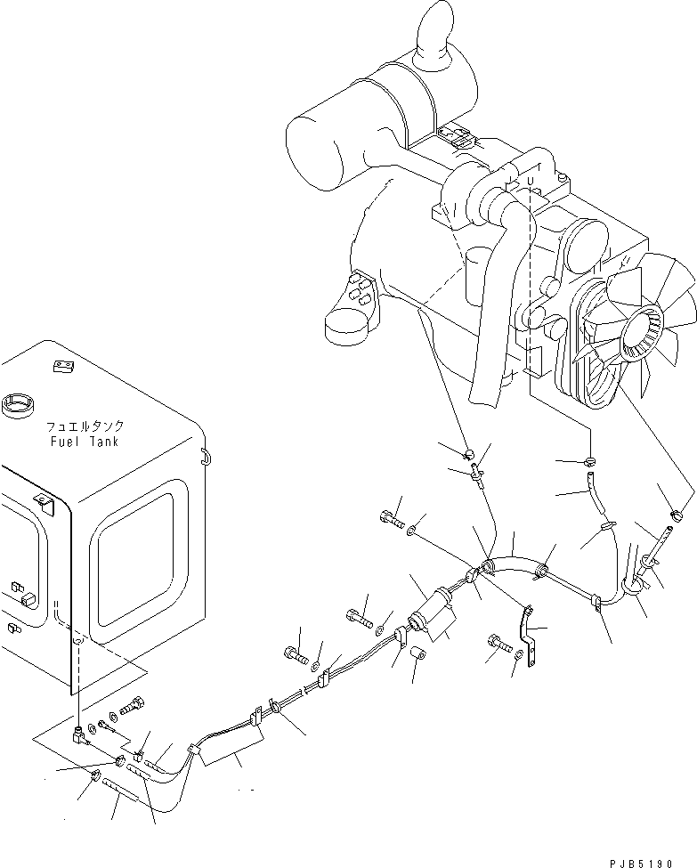 Excavators Komatsu / PC210LC-6 S/N 30001-UP(pc210lcc) / FUEL LINES(#30980-)(090070 : D0200-01A0C)