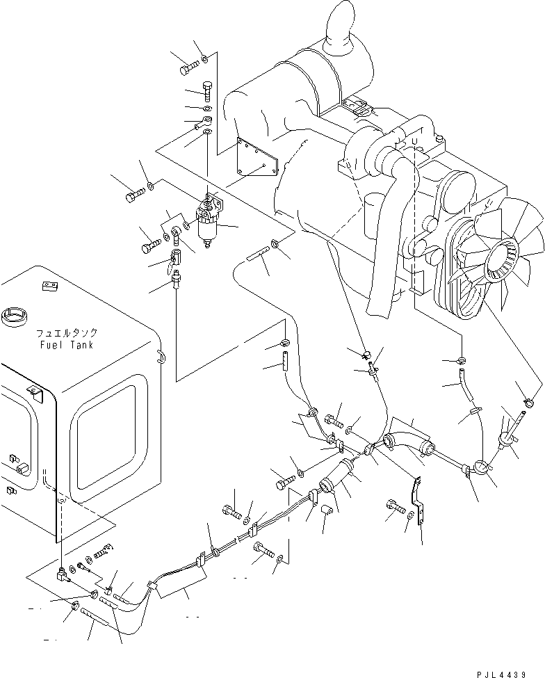 Excavators Komatsu / PC210LC-6 S/N 30001-UP(pc210lcc) / FUEL LINES (WITH WATER SEPARATOR)(#30980-)(090110 : D0200-01A2A)