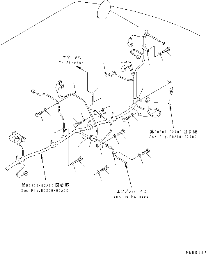 Excavators Komatsu / PC210LC-6 S/N 30001-UP(pc210lcc) / WIRING (MAIN HARNESS) (CLIP)(#30980-)(120200 : E0200-03A0C)