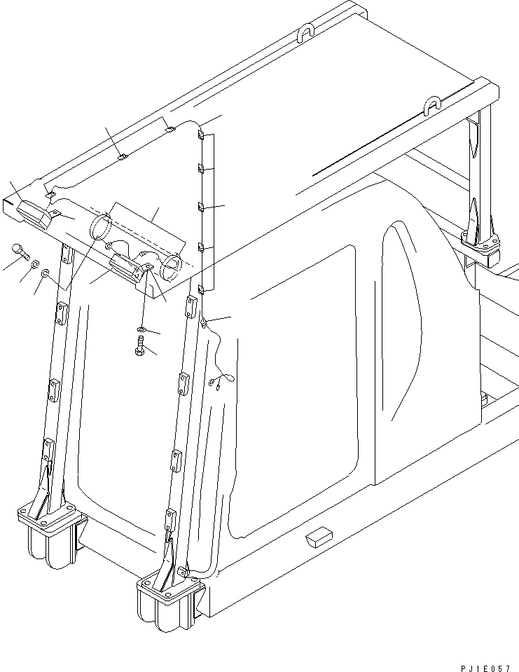 Excavators Komatsu / PC210LC-6 S/N 30001-UP(pc210lcc) / ADDITIONAL WORK LAMP (WITH F.O.P.S.)(#30648-)(120370 : E0310-01A2)