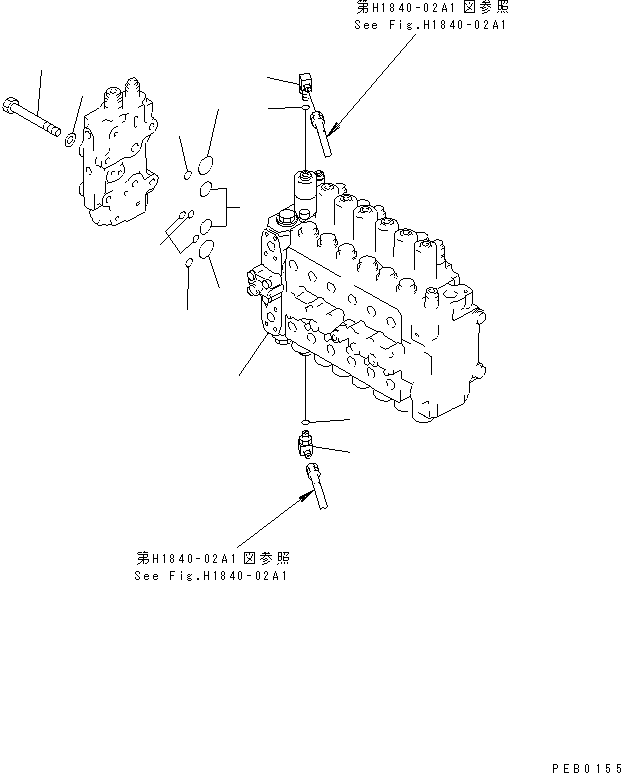 Excavators Komatsu / PC210LC-6 S/N 30001-UP(pc210lcc) / MAIN VALVE (VALVE) (1 ACTUATOR) (KIT)(#30001-30499)(150190 : H0120-01A4)
