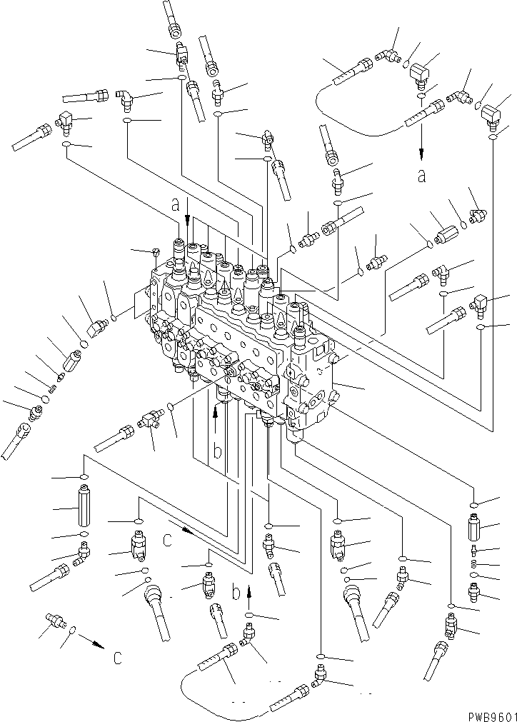 Excavators Komatsu / PC210LC-6 S/N 30001-UP(pc210lcc) / MAIN VALVE (VALVE) (2 ACTUATOR)(#31425-)(150290 : H0120-01A5G)