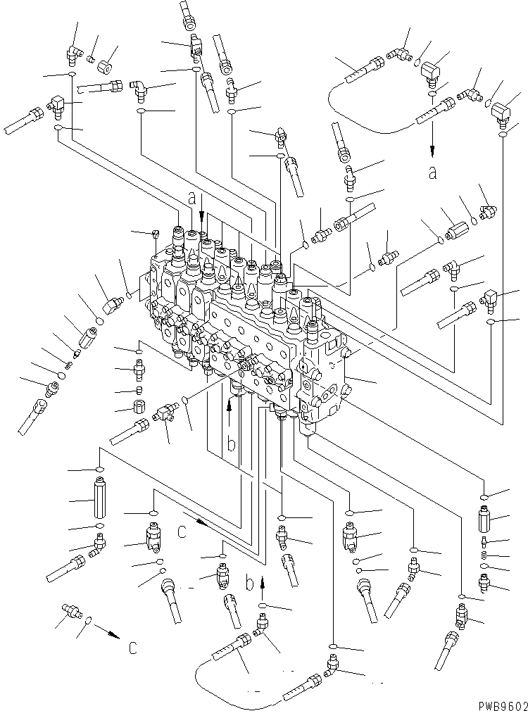 Excavators Komatsu / PC210LC-6 S/N 30001-UP(pc210lcc) / MAIN VALVE (VALVE) (3 ACTUATOR)(#31425-)(150360 : H0120-01A6G)