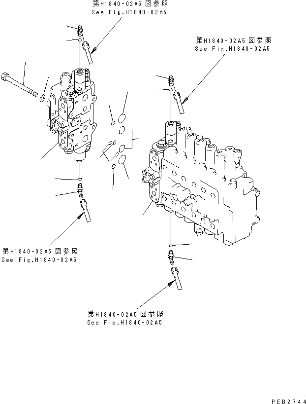 Excavators Komatsu / PC210LC-6 S/N 30001-UP(pc210lcc) / MAIN VALVE (VALVE) (2 ACTUATOR) (KIT)(#30500-30979)(150450 : H0120-01A9A)
