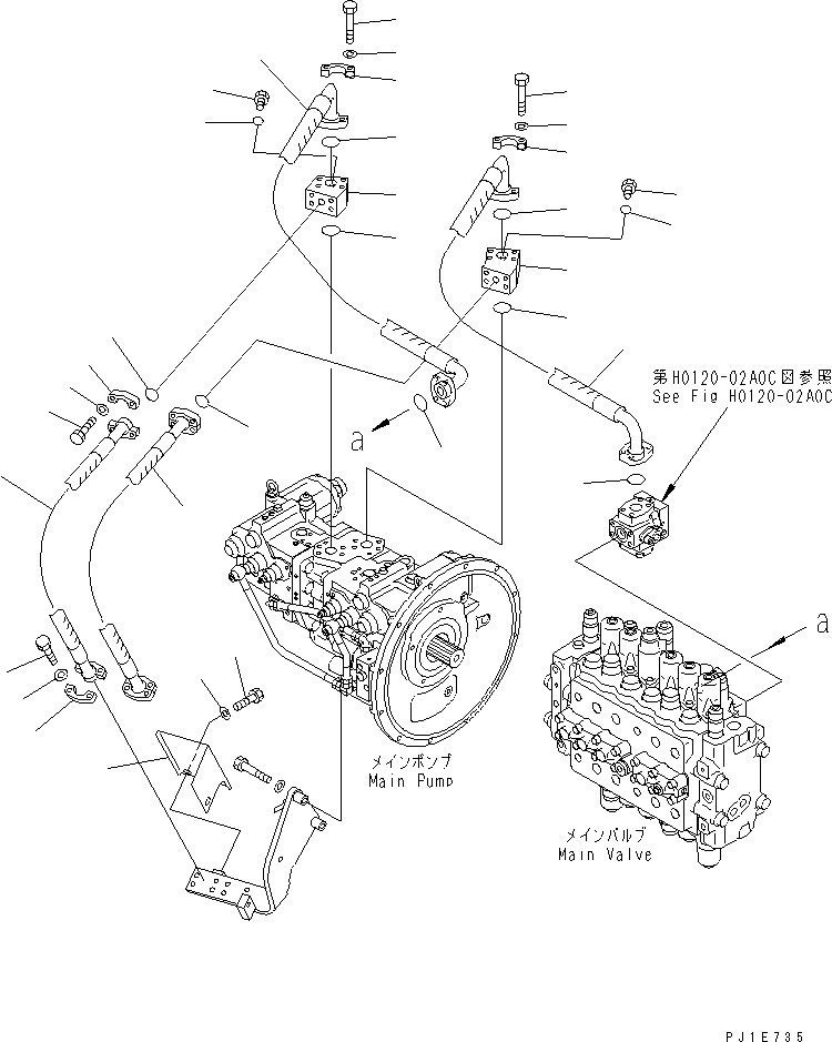 Excavators Komatsu / PC210LC-6 S/N 30001-UP(pc210lcc) / DELIVERY LINE(#31901-)(150690 : H0312-01A0D)