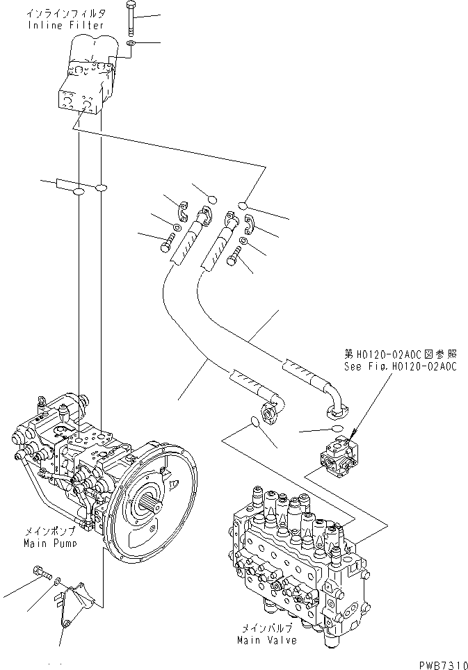 Excavators Komatsu / PC210LC-6 S/N 30001-UP(pc210lcc) / DELIVERY LINE (INLINES FILTER))(#30980-31424)(150760 : H0312-02A1C)
