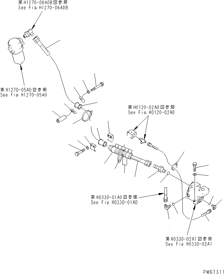 Excavators Komatsu / PC210LC-6 S/N 30001-UP(pc210lcc) / RETURN LINE (BLOCK) (FOR ADDITIONAL PIPING)(#30916-30979)(151020 : H0330-03A1B)
