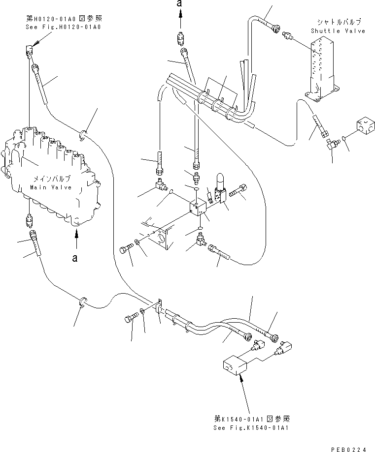 Excavators Komatsu / PC210LC-6 S/N 30001-UP(pc210lcc) / PPC MAIN LINE (VALVE PPC LINES) (DEMOLITION SPEC.) (KIT)(#30001-30390)(152030 : H1840-01A2)
