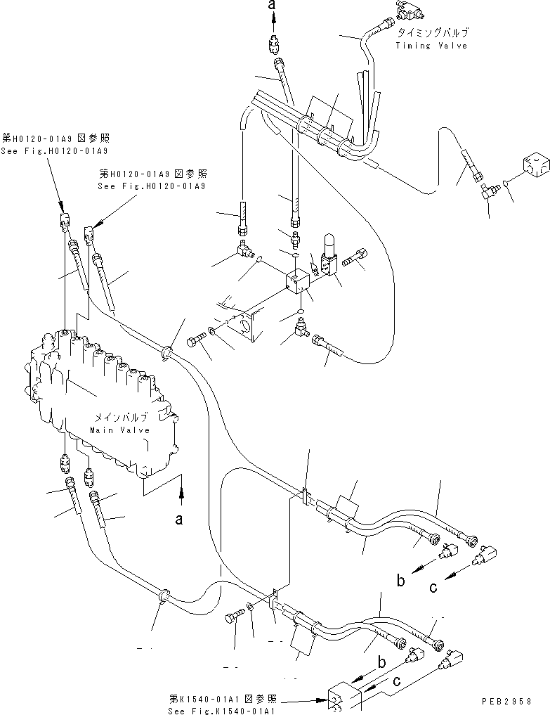 Excavators Komatsu / PC210LC-6 S/N 30001-UP(pc210lcc) / PPC MAIN LINE (VALVE PPC LINES) (2 ACTUATOR) (DEMOLITION SPEC.)(#30391-30499)(152160 : H1840-01A7A)