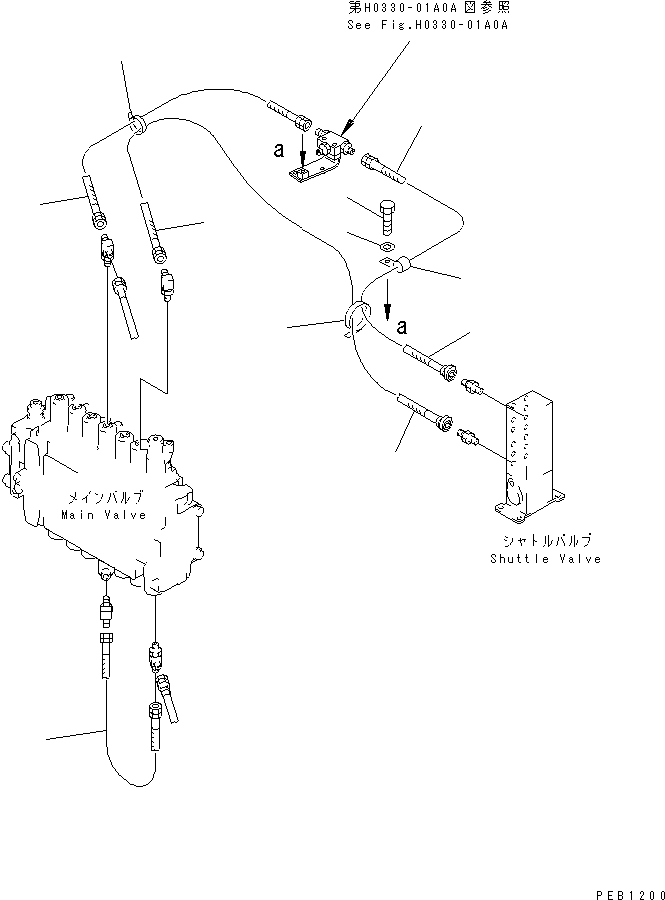 Excavators Komatsu / PC210LC-6 S/N 30001-UP(pc210lcc) / PPC MAIN LINE (TIMMING VALVE LINE)(#30391-30499)(152210 : H1840-03A0)