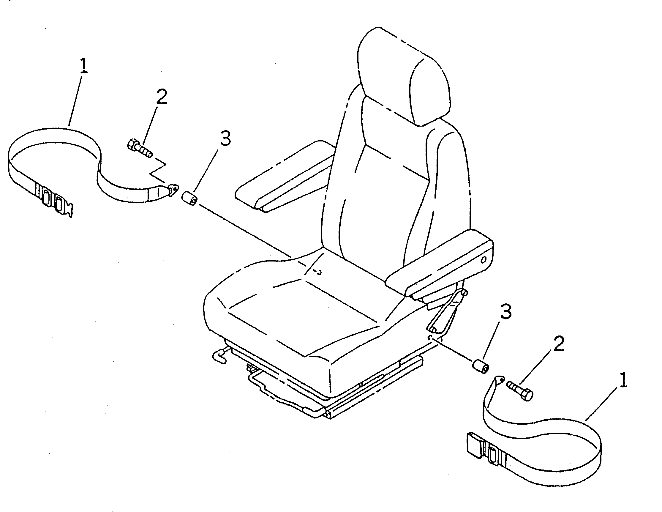 Excavators Komatsu / PC210LC-6 S/N 30001-UP(pc210lcc) / SEAT BELT (FOR RIGID TYPE)(#30500-30647)(210090 : K0160-01A0A)