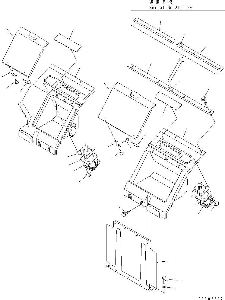 Excavators Komatsu / PC210LC-6 S/N 30001-UP(pc210lcc) / SEAT REAR COVER (WITH HEATER)(#30500-)(210220 : K0180-01A2A)