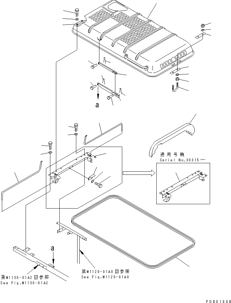 Excavators Komatsu / PC210LC-6 S/N 30001-UP(pc210lcc) / HOOD(#30001-30979)(240020 : M1110-01A1)