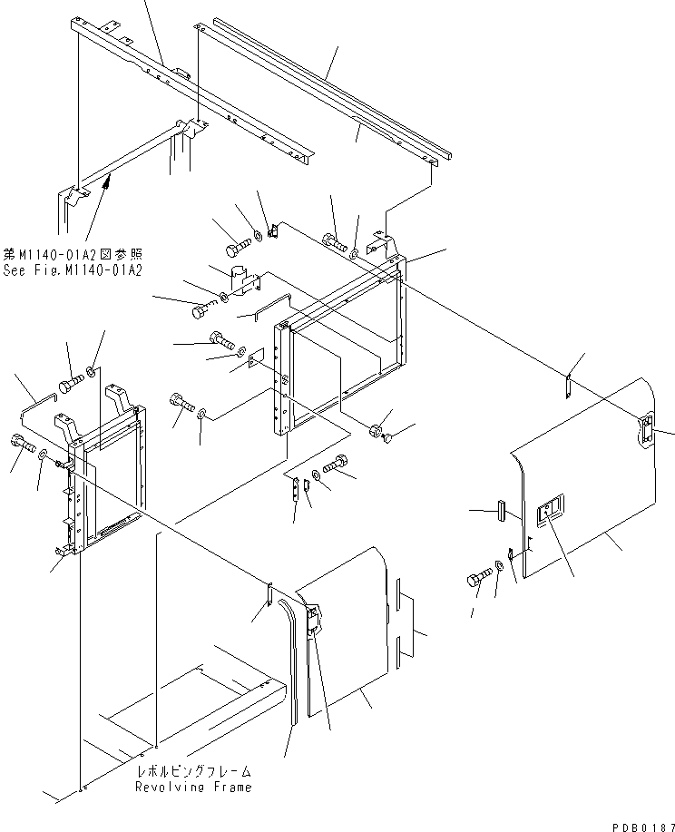 Excavators Komatsu / PC210LC-6 S/N 30001-UP(pc210lcc) / LEFT SIDE DOOR (DOOR) (MACHINE CAB)(#30001-30499)(240090 : M1130-01A2)